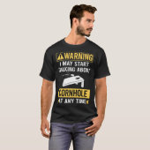 Funny Warning Cornhole T-Shirt (Vorne ganz)