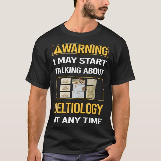 Funny Warning Deltiology Postcard Postkarten T-Shirt (Vorderseite)