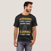 Funny Warning Djing DJ Disk Jockey Deejay T-Shirt (Vorne ganz)