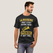Funny Warning Euphonium T-Shirt (Vorne ganz)
