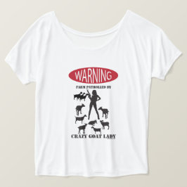 FUNNY Warning Farm Patroulliert von Crazy Goat LAd T-Shirt