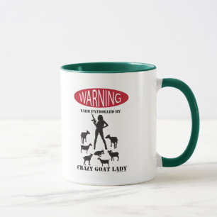 FUNNY Warning Farm Patroulliert von Crazy Goat LAd Tasse