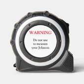 FUNNY WARNING Johnson Measuring Tape Maßband (Vorderseite)