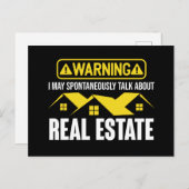 Funny Warning Real Anwesen Immobilienangebot Postkarte (Vorne/Hinten)