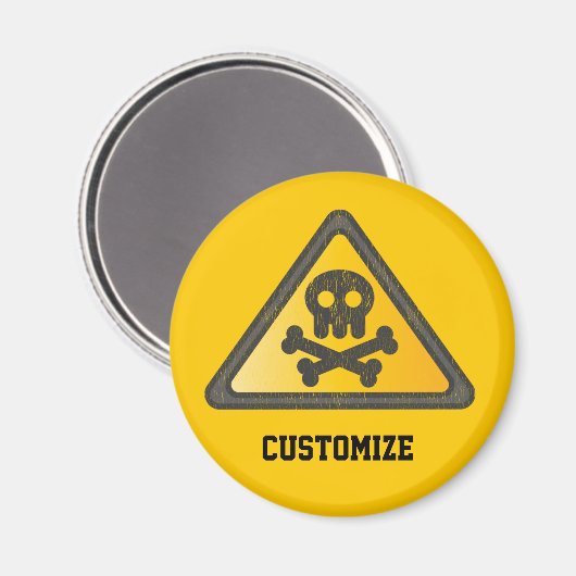 Funny Warning SignThunder_Cove Magnet (Vorderseite/Rückseite)