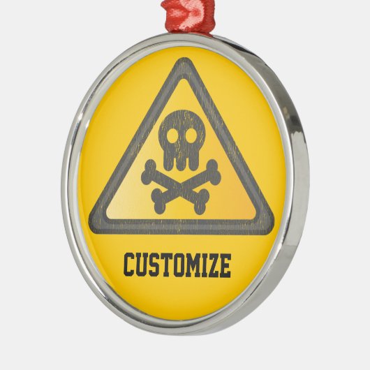 Funny Warning SignThunder_Cove Ornament Aus Metall (Links)
