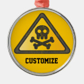 Funny Warning SignThunder_Cove Ornament Aus Metall (Vorne)