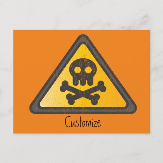 Funny Warning SignThunder_Cove Postkarte (Vorderseite)
