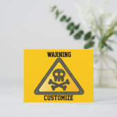 Funny Warning SignThunder_Cove Postkarte (Stehend Vorderseite)
