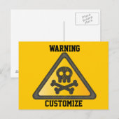Funny Warning SignThunder_Cove Postkarte (Vorne/Hinten)