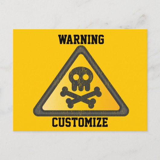 Funny Warning SignThunder_Cove Postkarte (Vorderseite)