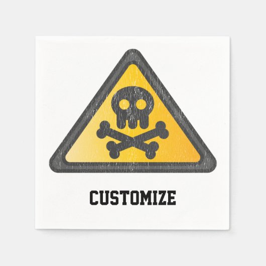 Funny Warning SignThunder_Cove Serviette (Vorderseite)