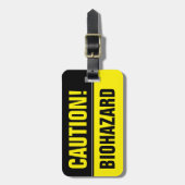 Funny Warnung Biogefährdung Zeichen Reisegepäck An Gepäckanhänger (Vorderseite vertikal)
