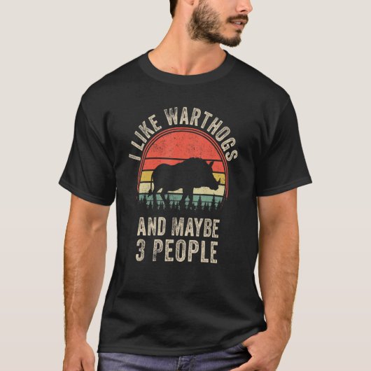 Funny Warthog Design Art Grafik Warthogs Zoo Anim T-Shirt (Vorderseite)