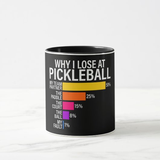 Funny, warum ich bei Pickleball verliert Tasse (Zentrum)