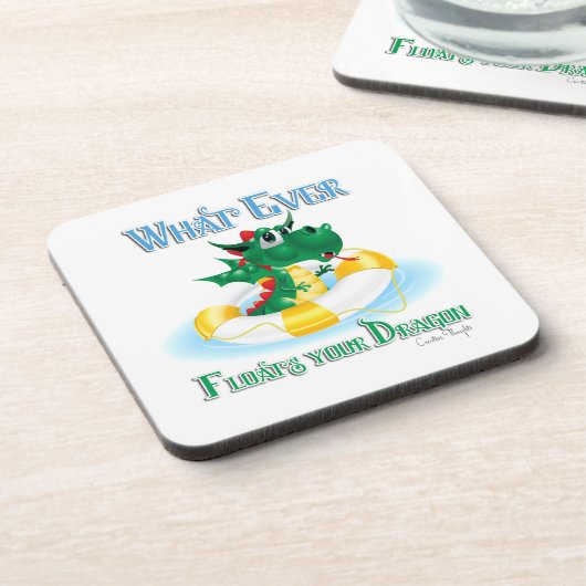 Funny, was auch immer deinen Drachen schweben läss Getränkeuntersetzer (Linke Seite)