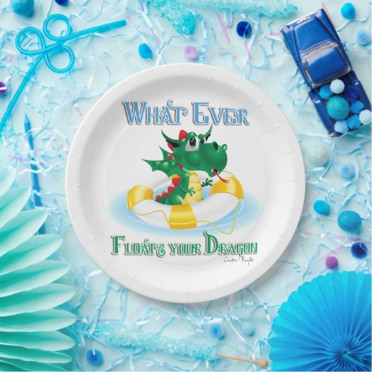 Funny, was auch immer deinen Drachen schweben läss Pappteller (Party)