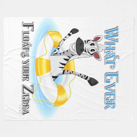 Funny Was auch immer deinen Zebra schweben lässt Fleecedecke (Vorderseite (Horizontal))