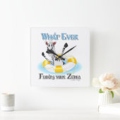 Funny Was auch immer deinen Zebra schweben lässt Quadratische Wanduhr (Zuhause)