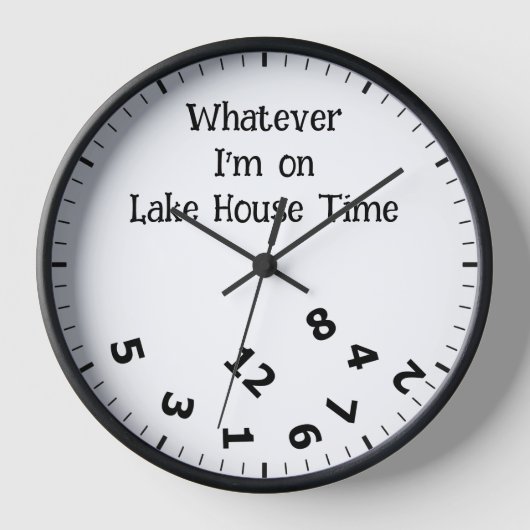 Funny, was auch immer ich bin auf Lake House Time  Uhr (Vorderseite)
