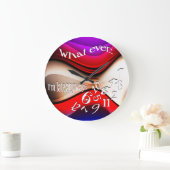 Funny, was auch immer ich bin spät Abstrakt rot un Große Wanduhr (Zuhause)