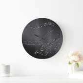 Funny, was auch immer ich bin spät dunkler Brushed Große Wanduhr (Zuhause)