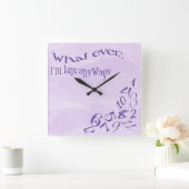 Funny, was auch immer ich bin spät Orchid Wasserfa Quadratische Wanduhr (Zuhause)