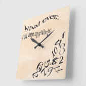 Funny, was auch immer ich bin Spate Peach Wasserco Quadratische Wanduhr (Winkel)