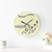 Funny, was auch immer ich bin Spate Yellow Waterco Große Wanduhr (Zuhause)