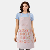 Funny, was ist Kochen gut aussehen pink Schürze (Getragen)