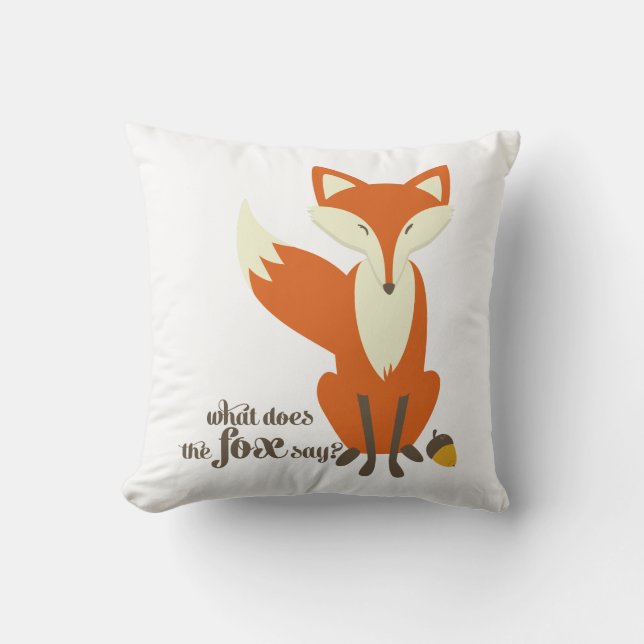 Funny, was macht der Fuchs sagt Illustration Kisse Kissen (Vorderseite)