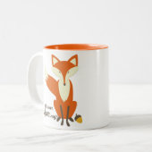 Funny, was macht der Fuchs sagt Illustration Tasse (Vorderseite Links)