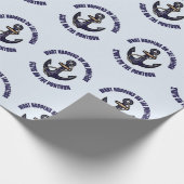 Funny Was passiert auf der Pontoon Vacation Trip Geschenkpapier (Ecke)