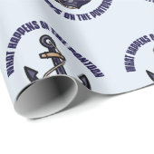 Funny Was passiert auf der Pontoon Vacation Trip Geschenkpapier (Rolleneckpunkt)