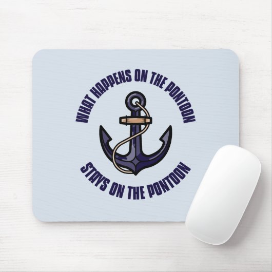Funny Was passiert auf der Pontoon Vacation Trip Mousepad (Mit Mouse)