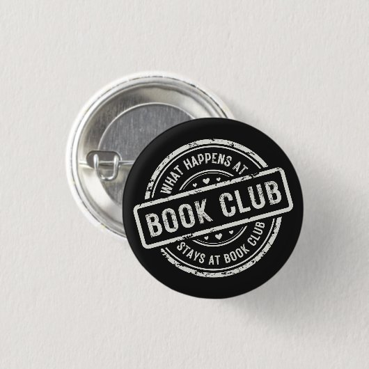 Funny Was passiert im Book Club Button (Vorne & Hinten)