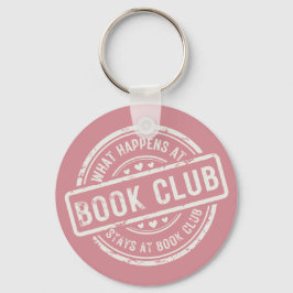 Funny Was passiert im Book Club Pink Personalisier Schlüsselanhänger
