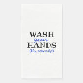 Funny Wasch dir die Hände im Bad Spaß Serviette (Vorderseite)