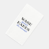 Funny Wasch dir die Hände im Bad Spaß Serviette (Ecke)