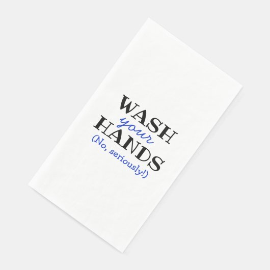 Funny Wasch dir die Hände im Bad Spaß Serviette (Ecke)