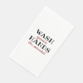 Funny Wasch dir die Hände im Bad Spaß Serviette (Ecke)