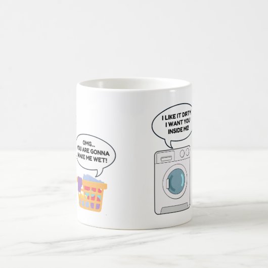 Funny Wäsche Spaß Waschmaschine Dirty Joke Kaffeetasse (Mittel)
