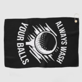 Funny wäscht immer die Bälle Golfhandtuch (Horizontal)