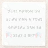 Funny Washing Geschirr Zitat, Funny Kitchen Zitate Glasuntersetzer (Rückseite)