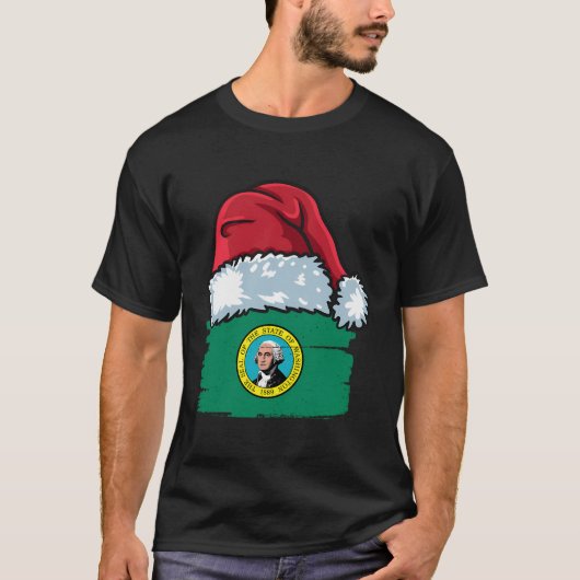 Funny Washington feiert Weihnachten mit Weihnachte T-Shirt (Vorderseite)