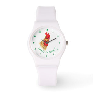 Funny Watch mit überraschendem Rooster - Playful Armbanduhr