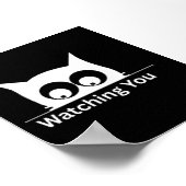 Funny Watching You Cat Cute Minimal Poster (Ecke)