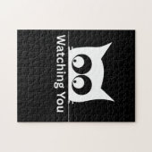 Funny Watching You Cat Cute Minimal Puzzle (Horizontal)