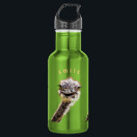 Funny Water Flasche mit Happy Ostrich - Lächeln Edelstahlflasche<br><div class="desc">Happy Ostrich Funny Water Flaschen - MIGNED Painting Design - Anpassbar - oder wählen / hinzufügen Sie Ihren Text / Farben mit Anpassungswerkzeug !</div>