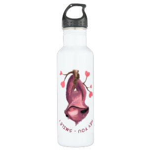 Funny Water Flasche mit Playful Sloth - Lächeln Edelstahlflasche